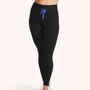 Peloton Black Leggings with Blue Accent